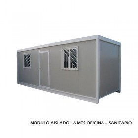 MODULO AISLADO 6 MTS OFICINA + SANITARIO