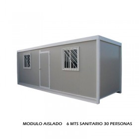 MODULO AISLADO 6 MTS SANITARIO 30 PERSONAS