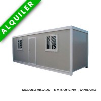 MODULO AISLADO 6 MTS OFICINA + SANITARIO